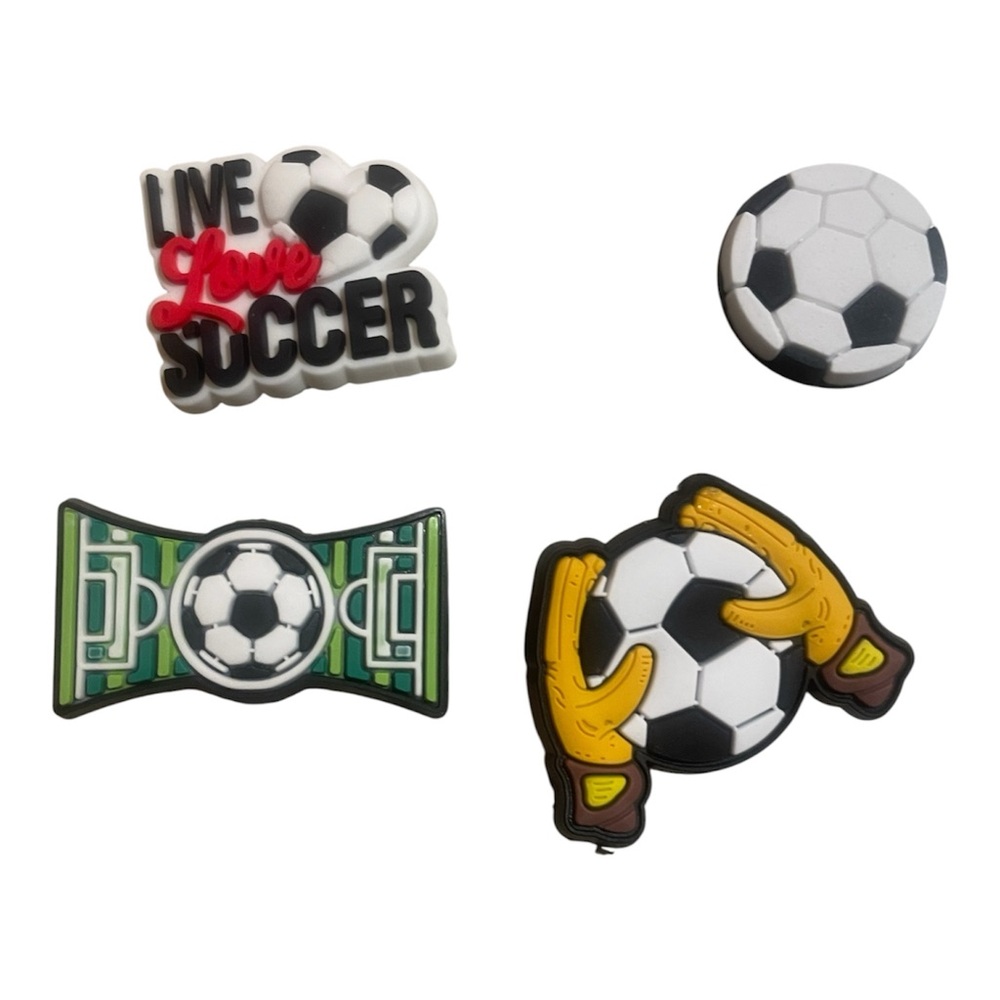Soccer Jibbitz Charm Set of 4 Crocs Charms